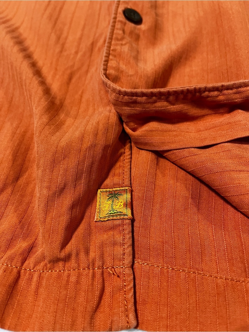 Tommy Bahama 100% Silk Camp Shirt Men 2XT Salmon Orange Short Sleeve Resort Wear - Picture 4 of 13